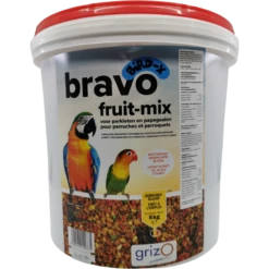 Bravo Fruit Mix Grossier Pour Perruches Et Perroquets En Seau 5kg - Bird-X