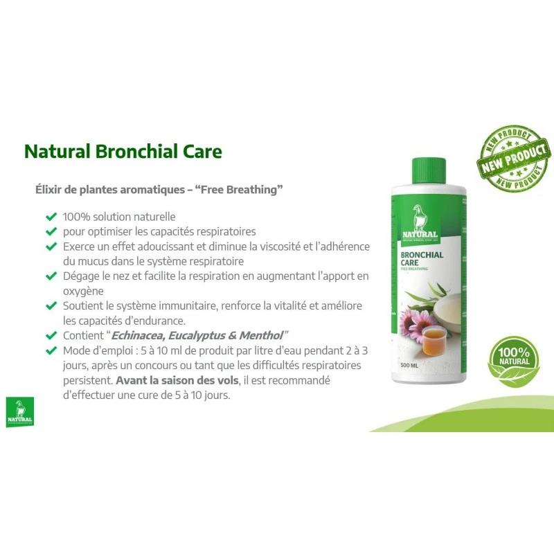 Bronchial Care 500ml, élixir De Plantes Aromatiques - Natural 4 Bronchial Care 500ml, élixir De Plantes Aromatiques - Natural - Image 2