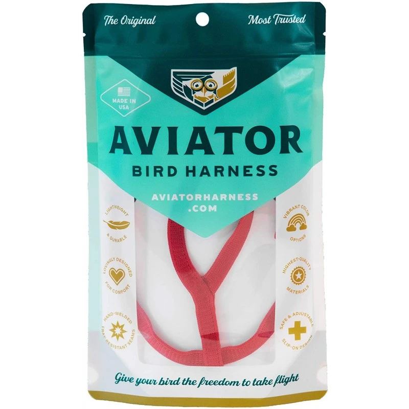 Harnais Pour Perroquet AVIATOR Medium Rouge 3 Harnais Pour Perroquet AVIATOR Medium Rouge