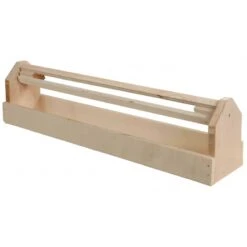 Mangeoire En Bois Avec Rouleau - 120cm