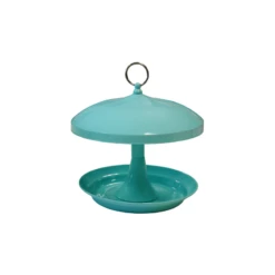 Mangeoire Métal Bleu Clair 23,5x24,5x23,5cm - Benelux