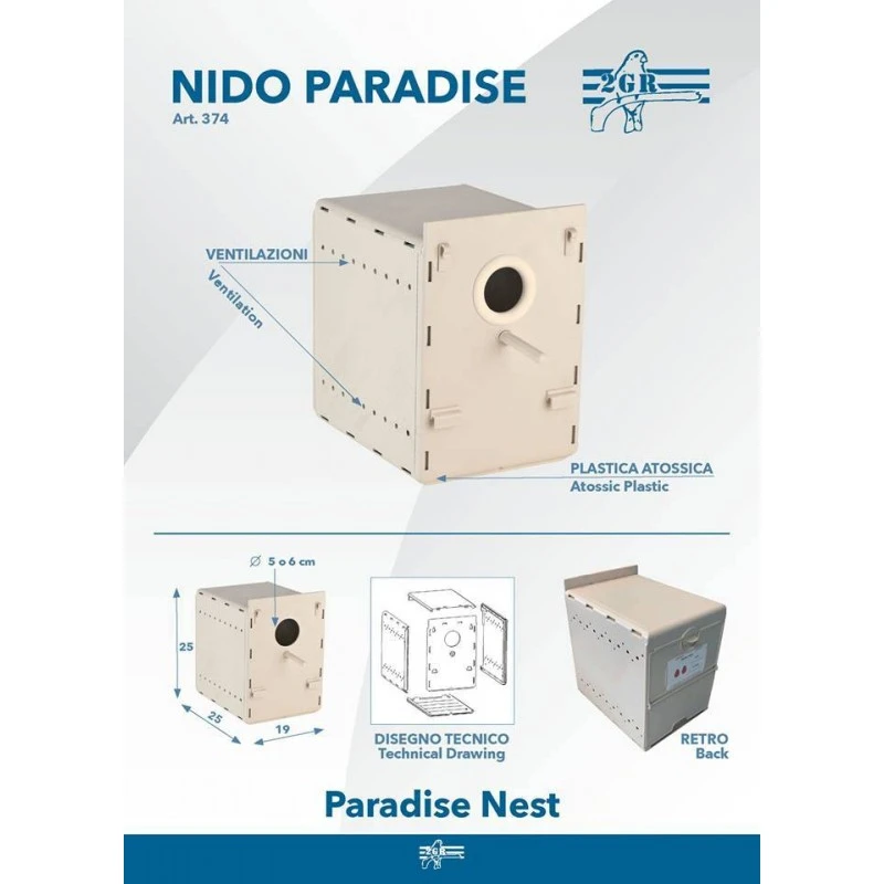Nid Pour Perruche En Plastique, Démontable Et Lavable - 2G-R 5 Nid Pour Perruche En Plastique, Démontable Et Lavable - 2G-R - Image 3