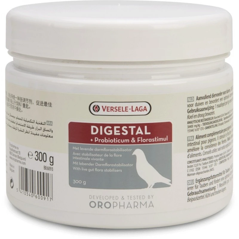 Oropharma Digestal 300gr - Conditionnant Intestinal Enrichi De Probiotiques - Pigeons 3 Oropharma Digestal 300gr - Conditionnant Intestinal Enrichi De Probiotiques - Pigeons