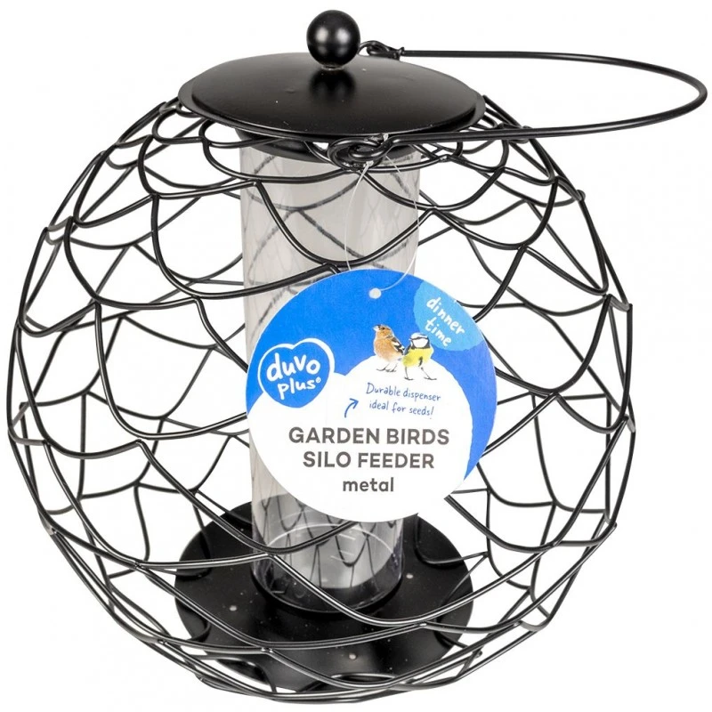 Silo Avec Protection Pour Graines Sphérique Noir 28x28x28cm - Duvo+ 3 Silo Avec Protection Pour Graines Sphérique Noir 28x28x28cm - Duvo+