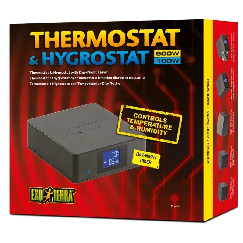 Thermostat Hygrostat 600w - Exo Terra 3 Thermostat Hygrostat 600w - Exo Terra